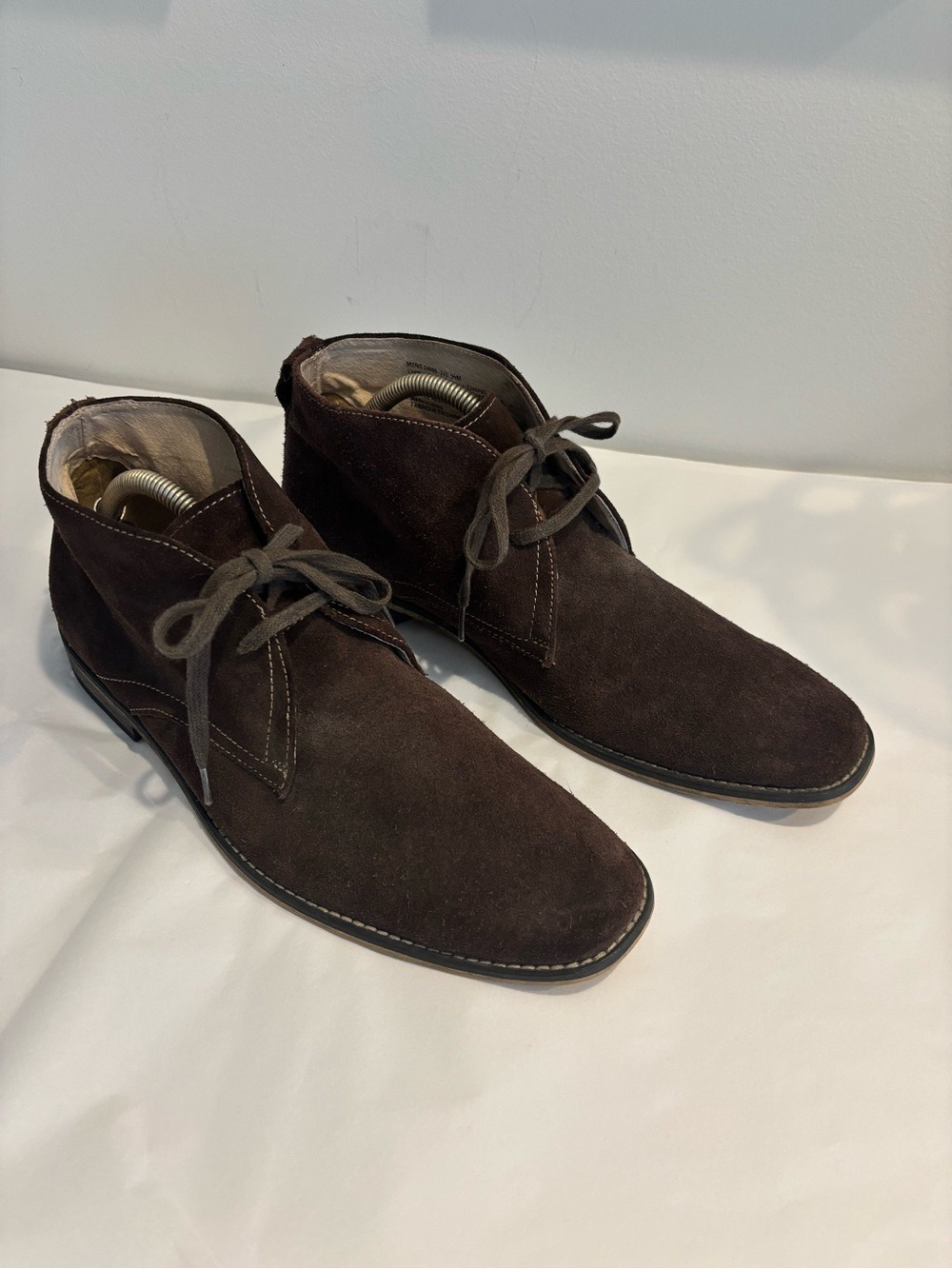 Stacy Adams brown suede Lace-Up Cap toe Chukka ankle Boots size 9.5